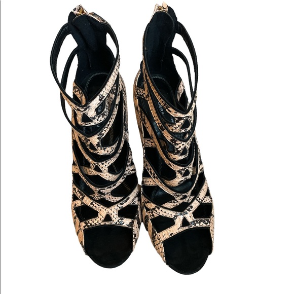 Derek Lam Snake Print Caged heels size 7 - Picture 3 of 16